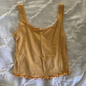 Yellow Striped Tank Size Medium